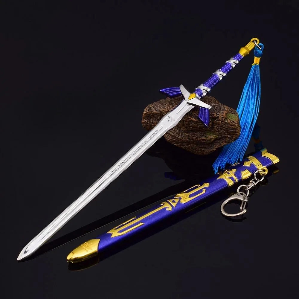 The Hyrule Fantasy Sword Keychains Link Game Periphery Metal  Collection Model Zeldas Keychain Ornament Crafts Gifts Toys