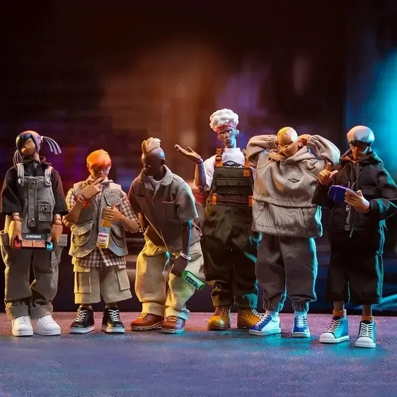 Come4arts Action Figures Hip-Hop Street Dance Series Anime Trendy  Fashion Doll Toy Collection Model Toys For Boys Gift