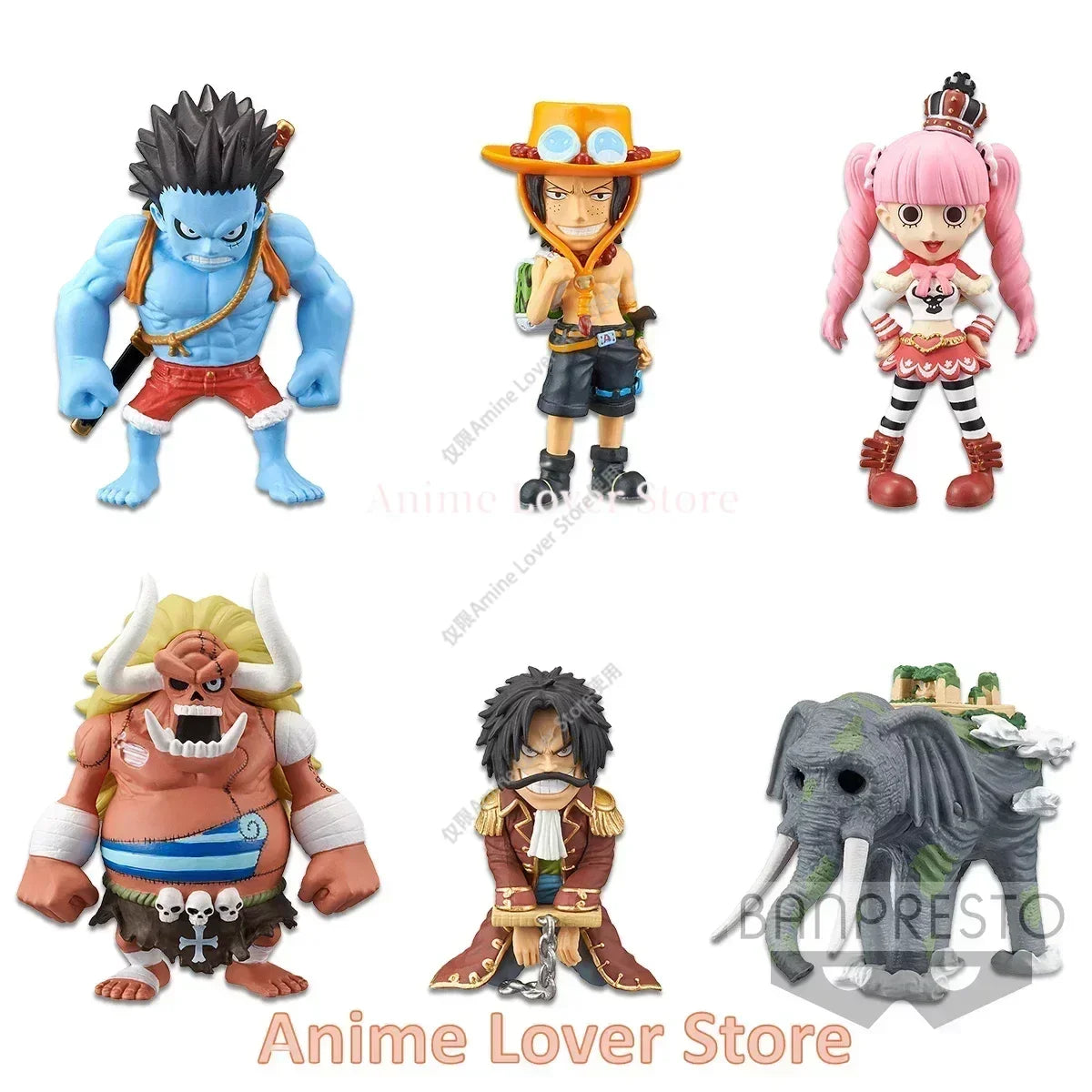 Bandai Banpresto Original One Piece WCF Treasure Rally Vo.2 Luffy Ace Perona Roger OZ Zunesha Anime Figures Toys