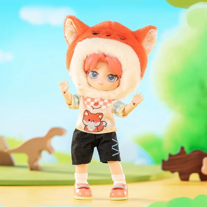 In stock PEETSOON Garden Party Series Ob11 1/12 Bjd 16cm  Cute Action Figure Toys Kawaii Anime Figures  Dolls Toy Gift