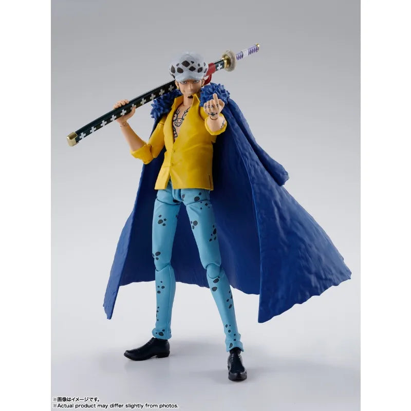 In Stock Genuine Bandai SHF One Piece Series Luffy Zoro Sanji Yonko Kaido Kid Trafalgar Law Action Figures Hand Model Collection