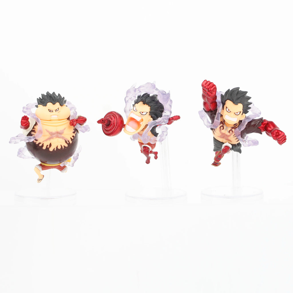 5pcs/set Funny One Piece Gear 4 Luffy Anime Figures Pvc Model Toys 11cm