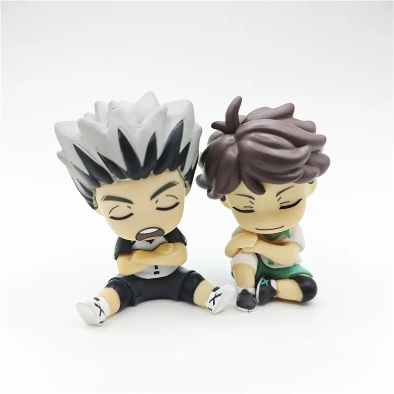 Japan Anime Haikyuu Gashapon Capsule Toy Oikawa Tooru Iwaizumi Hajime Bokuto Kotaro Akaashi Keiji Figures Sleep Doll Toys Model