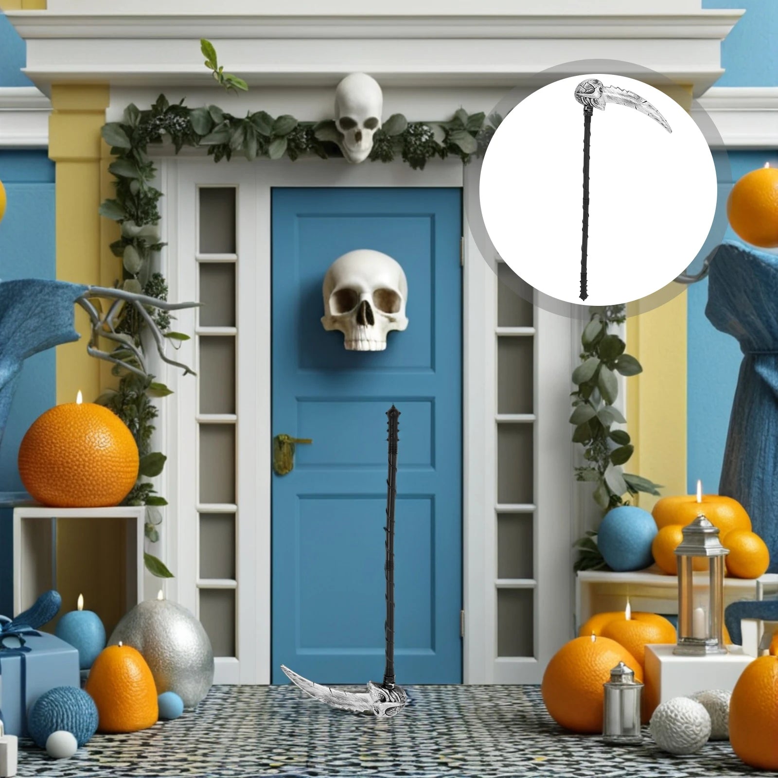Realistic Scythe Prop For Halloween Costume Cosplay Party Stage Performance Decor Simulation Plastic Prop Halloween Accessories