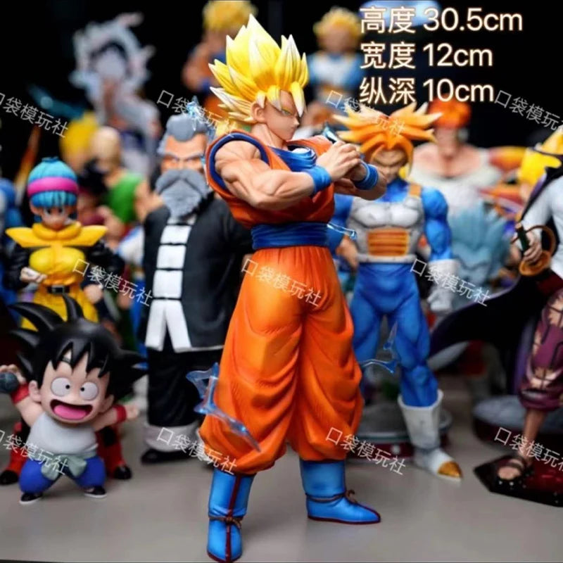 Anime Dragon Ball Ssj2 Goku Figure Son Goku Super Saiyan Action Figures 30.5cm Pvc Statue Collection Model Toys Gifts