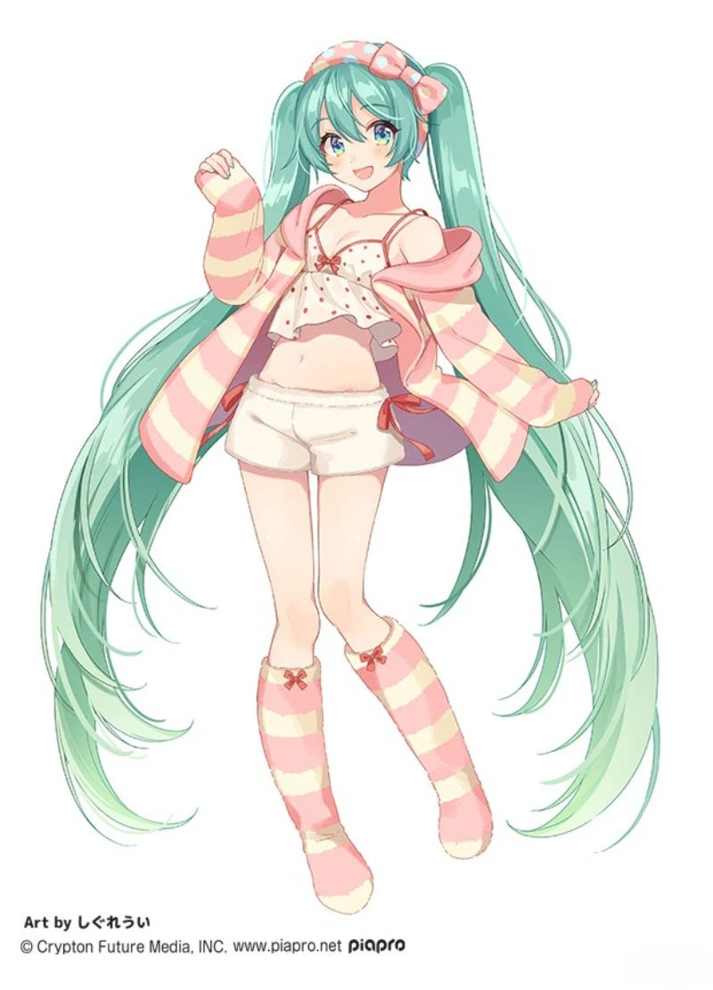 Taito Original Genuine Vocaloid Singer Hatsune Miku Figure Costumes Room Wear China Exclusive Color Ver 18cm Model Toy Figures