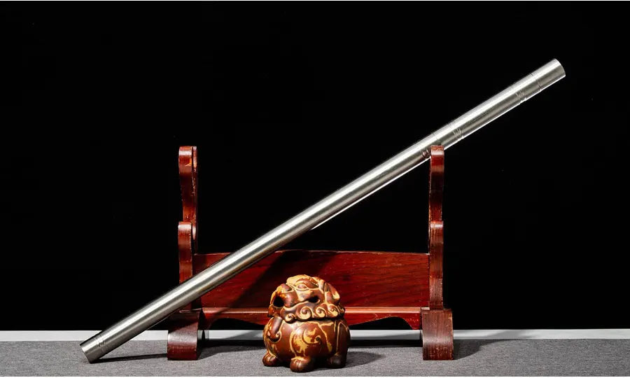 Chinese Battle Sword Golden Cudgel Real Multi Refined High Manganese Steel Blade Metal Saya Ready Training Kongfu Katanas
