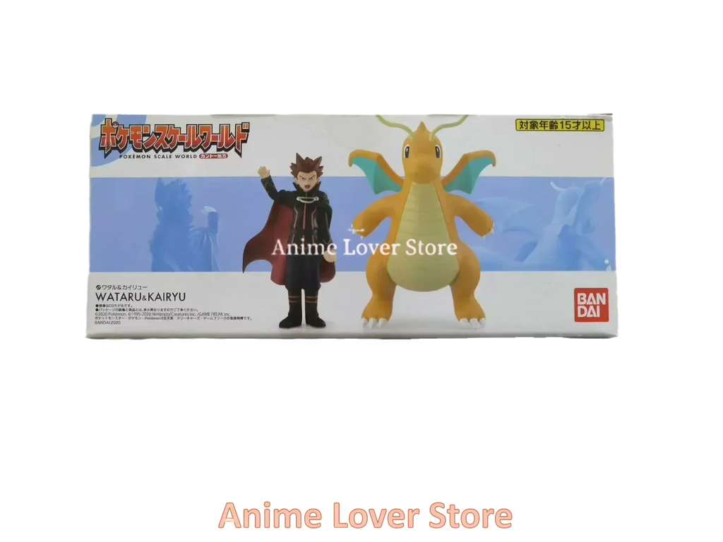 Bandai Original Scale World POKEMON Kanto Region Lance Dragonite  Anime Figures Toys Collectible Model Ornaments