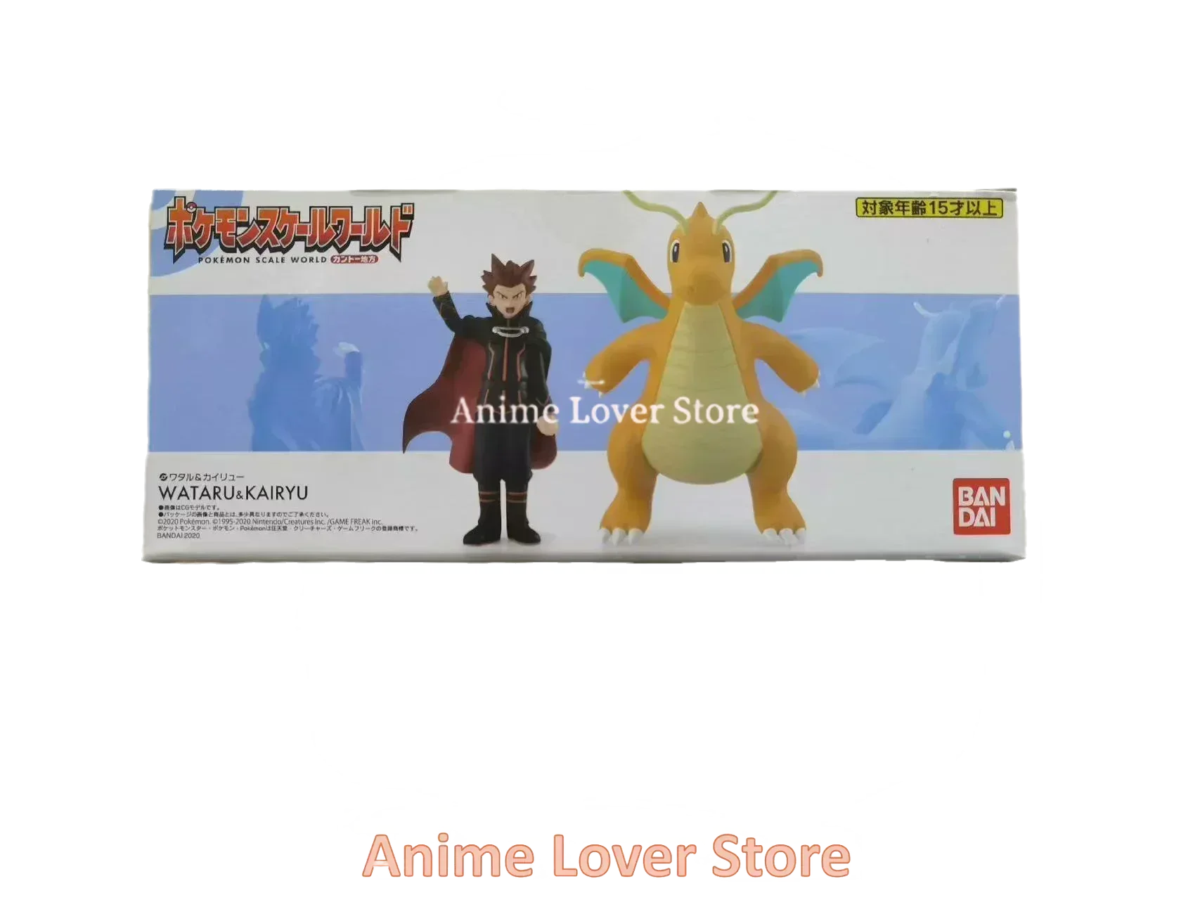 Bandai Original Scale World POKEMON Kanto Region Lance Dragonite  Anime Figures Toys Collectible Model Ornaments