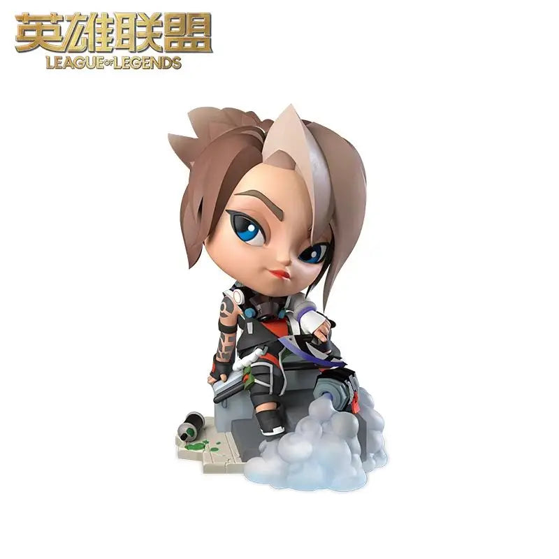 Original League of Legends Animation Game Peripheral Toys Jinx Teemo Poppy Vi Anime Action Model Figures Ornament Collection