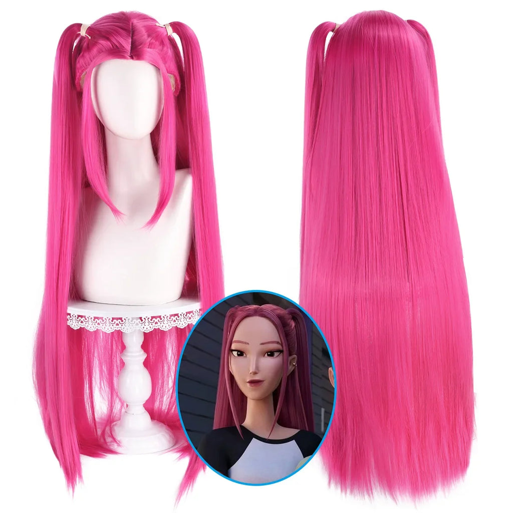 Cosplay Wig  Mir-a Rum-i Zo-e Purple Black Red Long Hair Heat Resistant Synthetic Wigs Carnival Props