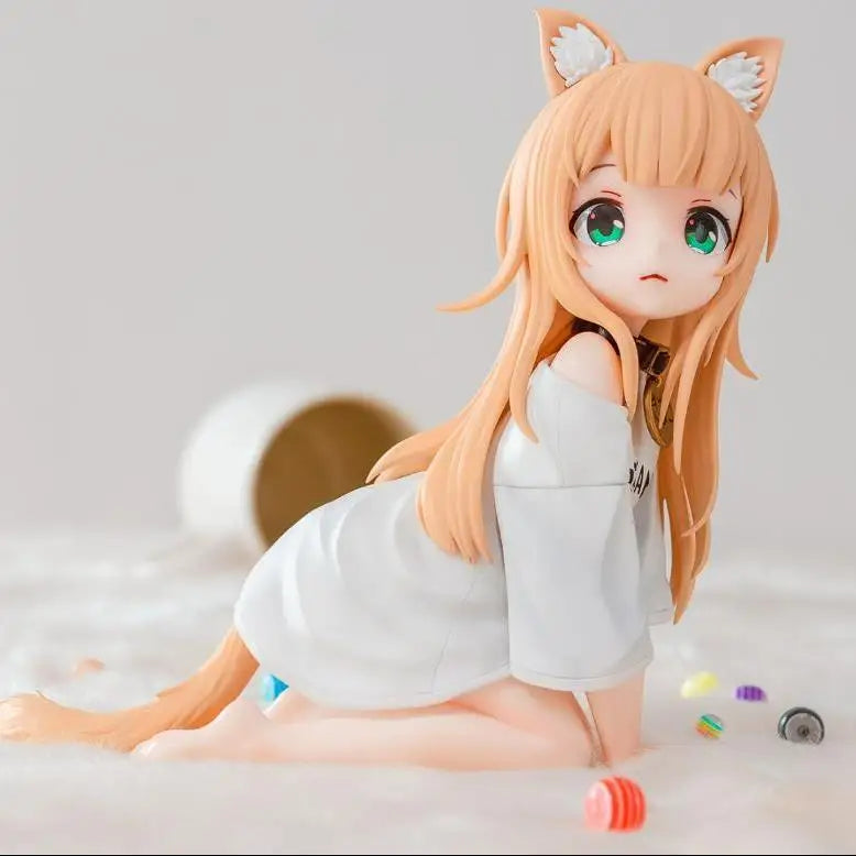 12cm Palette My Cat Is A Cute Girl Anime Figure Cute Cat Girl Model  Peripherals Action Figures Birthday Gift Toys Game Kids