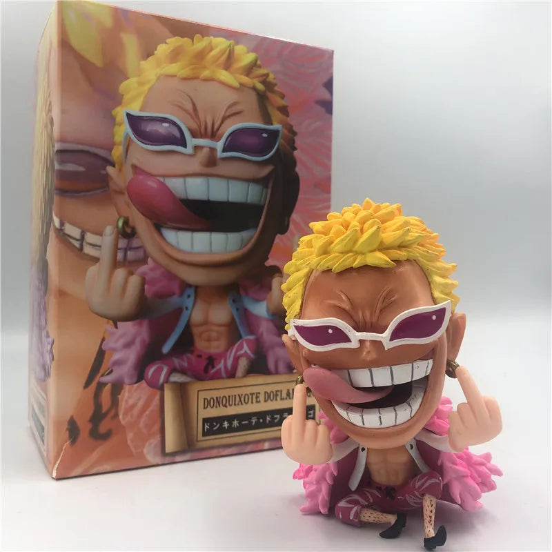 FigureCrazy One Piece FRANKY Q Laughing Out Sitting Cute Ver. PVC Action Figures OP Luffy Zoro Nami Brook Chopper Usopp 10cm
