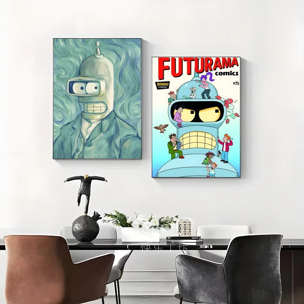 Futurama Bender Anime Poster