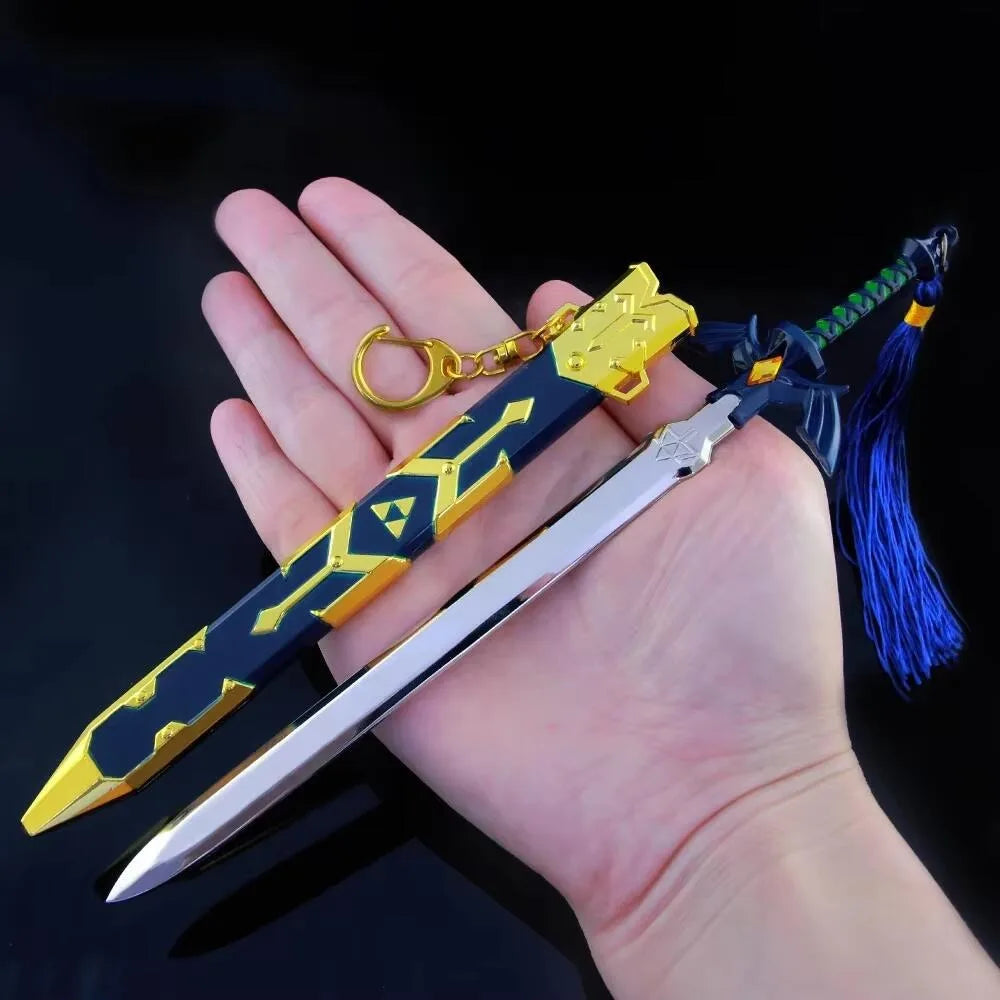 The Hyrule Fantasy Sword Keychains Link Game Periphery Metal  Collection Model Zeldas Keychain Ornament Crafts Gifts Toys