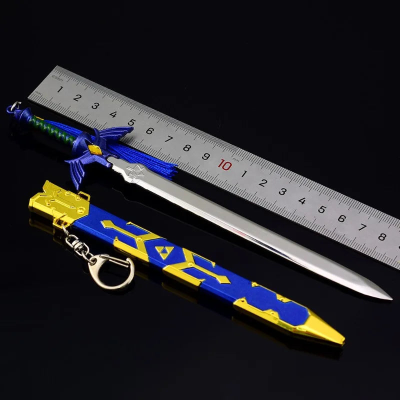 22cm Tears of The Kingdom Master Sword Enhanced Game Weapon Model Samurai Model Pendant Accessories Keychain Ornament Crafts Toy