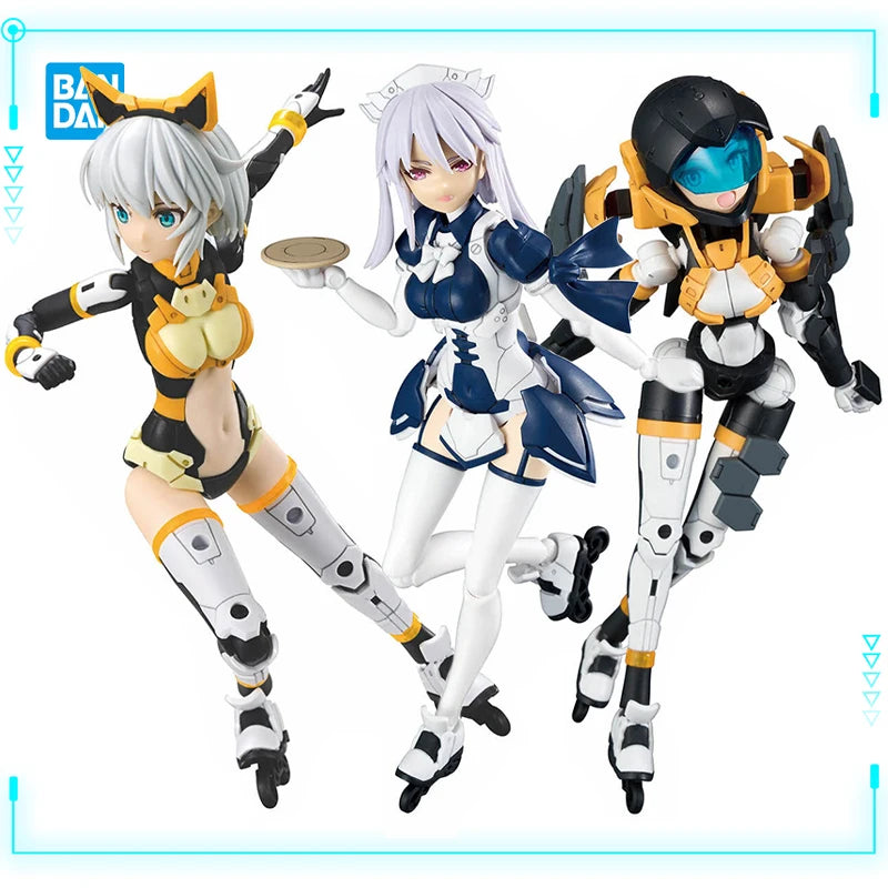 Bandai Original Genuine 30 Minutes Sisters Yufia Eliene Stipla Laranel Siana Farina Neverlia Rishetta Palyton Models Toy Figures