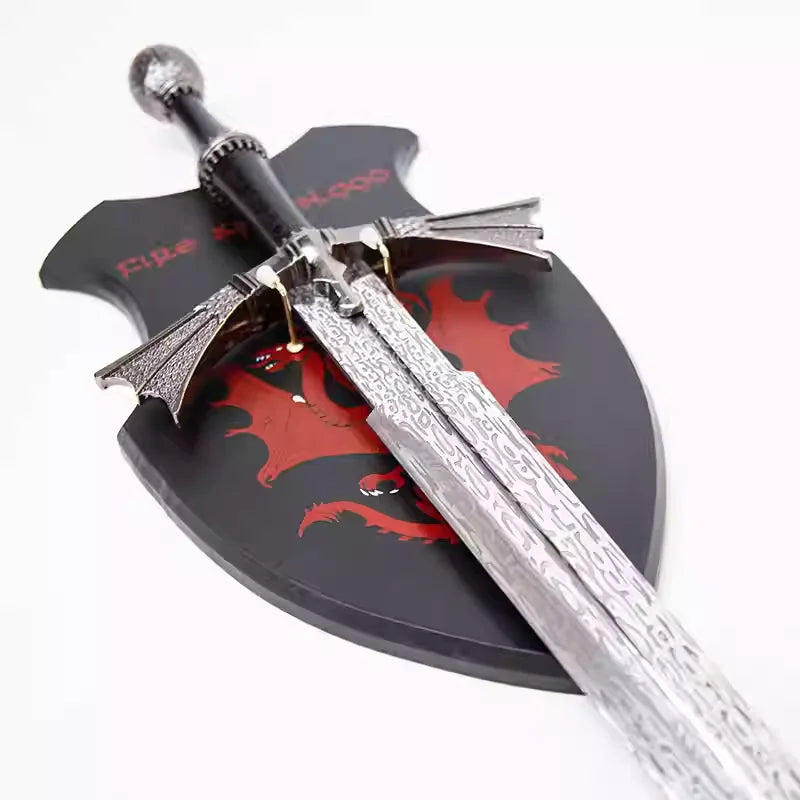 dark sister sword of the Dragon race, Damon Aegon,stainless steel real sword,cosplay one-handed sword, role-playing assassin