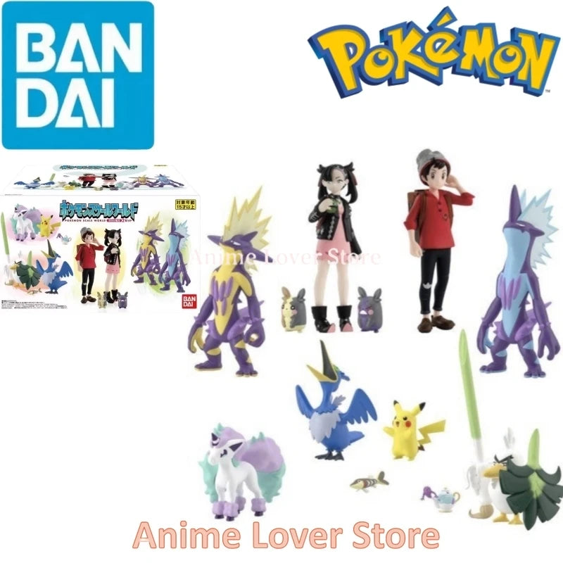 Bandai Original Scale World POKEMON Galar Region Marnie Victor Toxtricity Sirfetch'd Cramorant Anime Figures Toys for Kids Gift