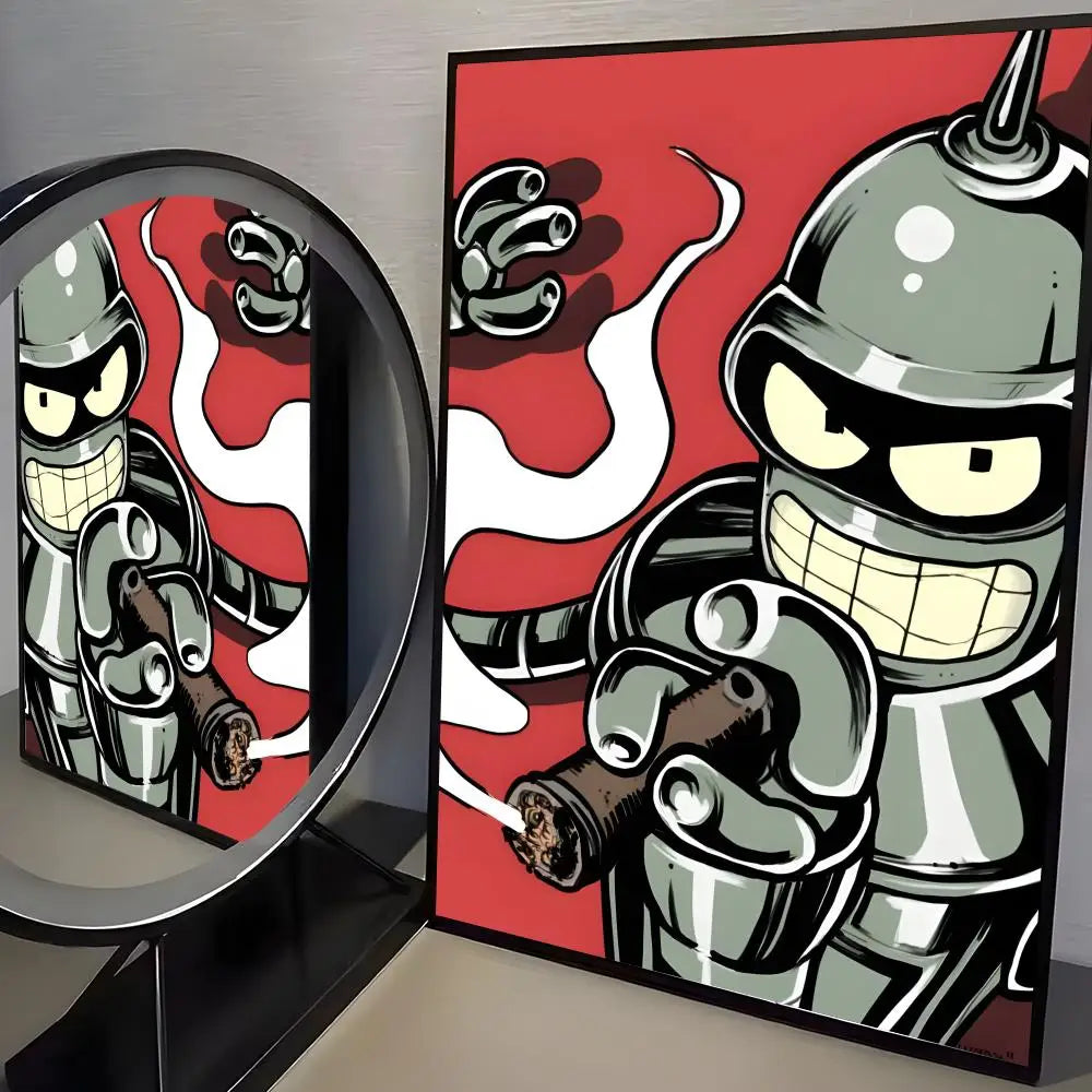 Futurama Bender Anime Poster