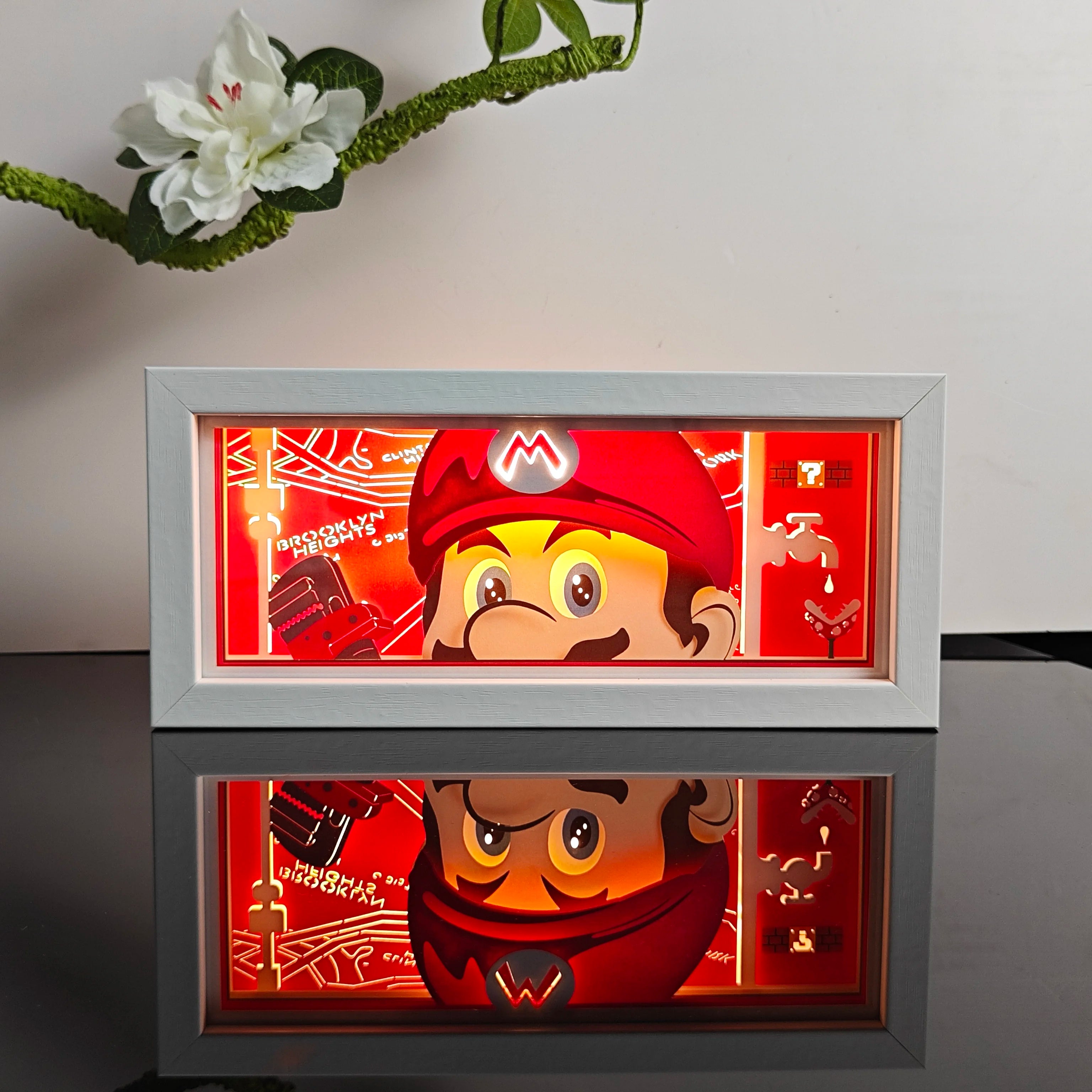 Anime Night Light Color Paper-Cut Light Remote Control Seven Color Change Party Room Cartoon Decoration Night Light