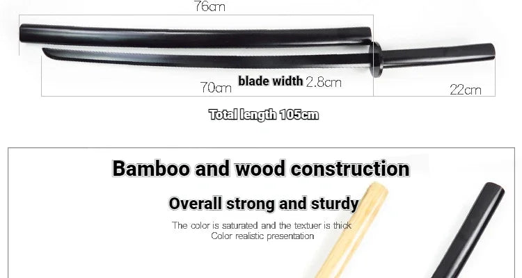Japanese Katanas Wood Kendo Bamboo Knife Fighting Tools Training Sword Wushu Sports Entertainment Martial Arts Weapons Equipment