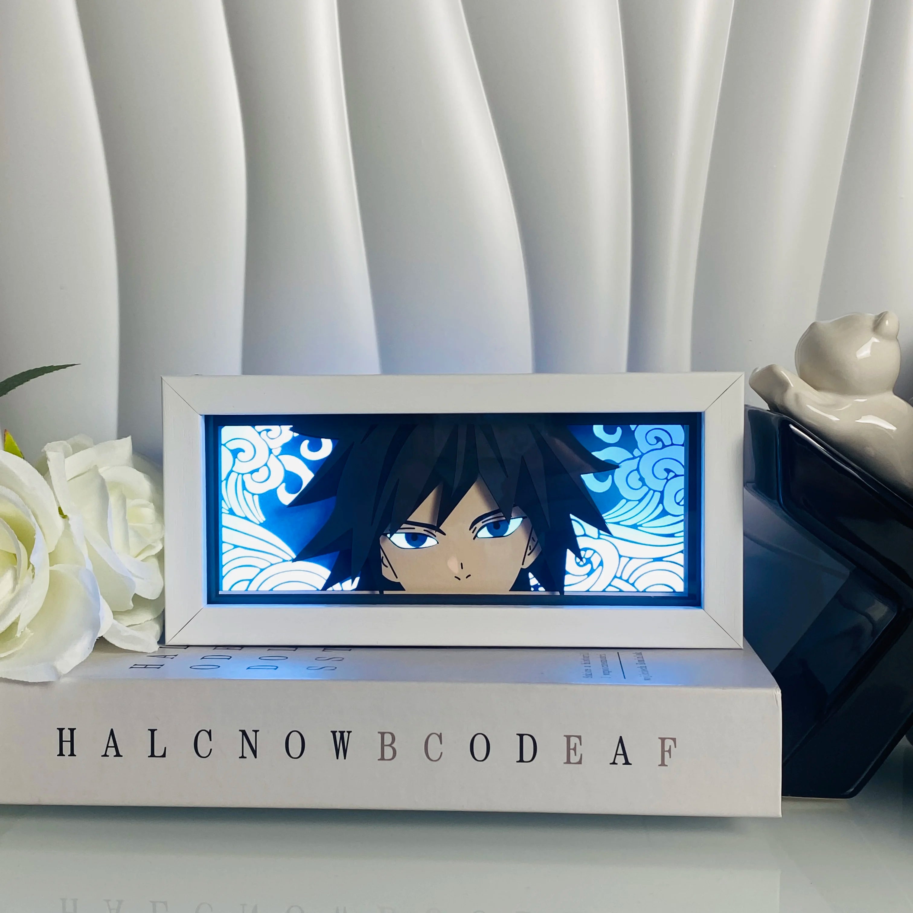 Anime Led Light Lamp For Room Decor Paper Cut Shadow Box Birthday Bedside Remote control Nightlight Manga Light Box Friend Gifts