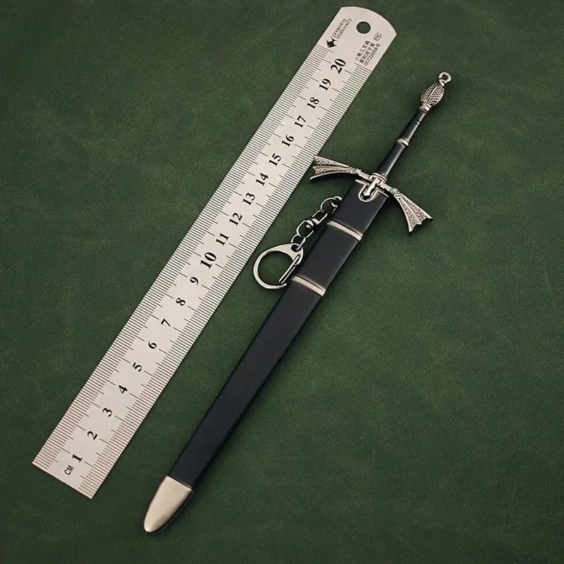 22cm Dark Sister Sword Daemon Targaryen Medieval Weapon Model Metal Samurai Accessories Keychain Cool Gift Toys Boys Collections