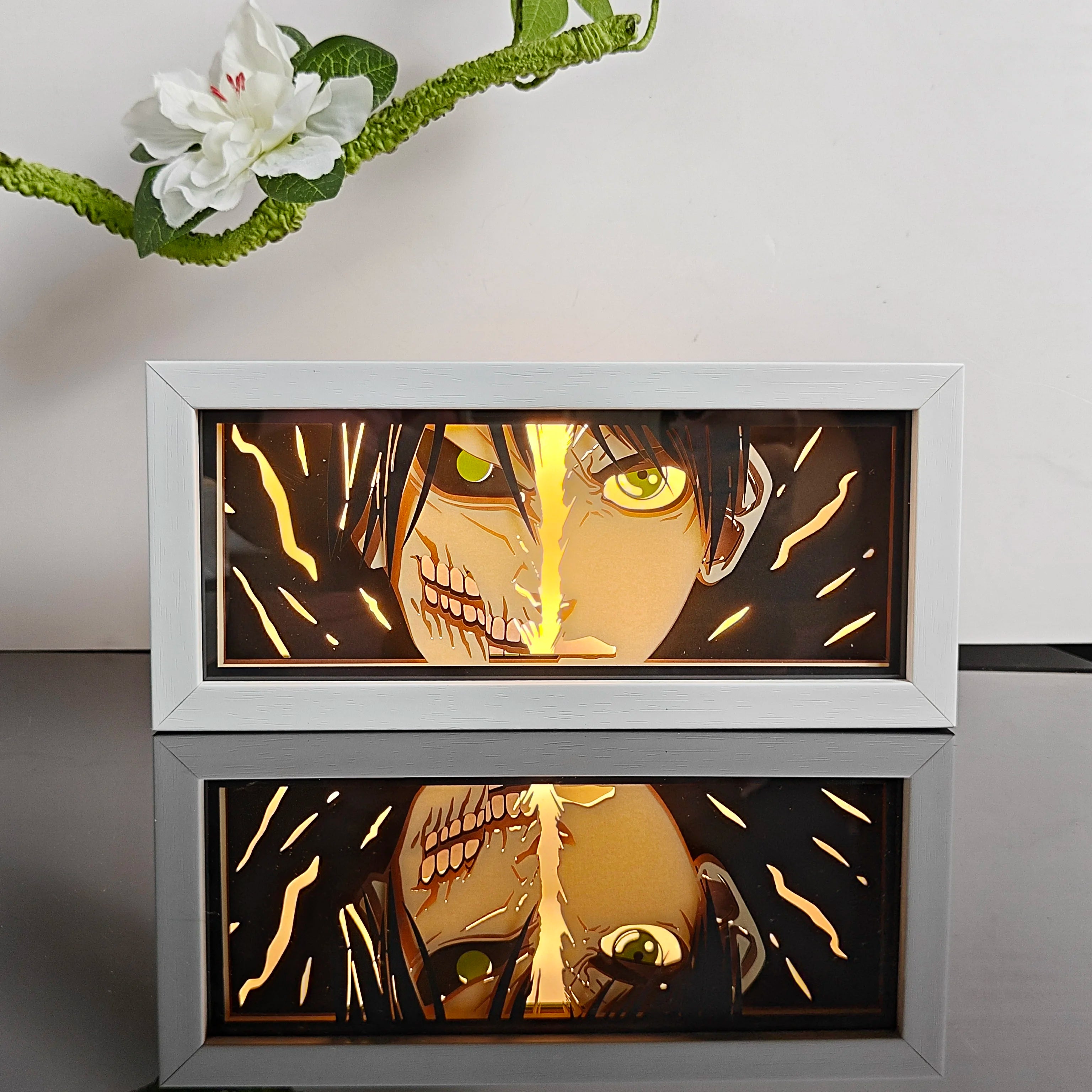 Anime Night Light Color Paper-Cut Light Remote Control Seven Color Change Party Room Cartoon Decoration Night Light