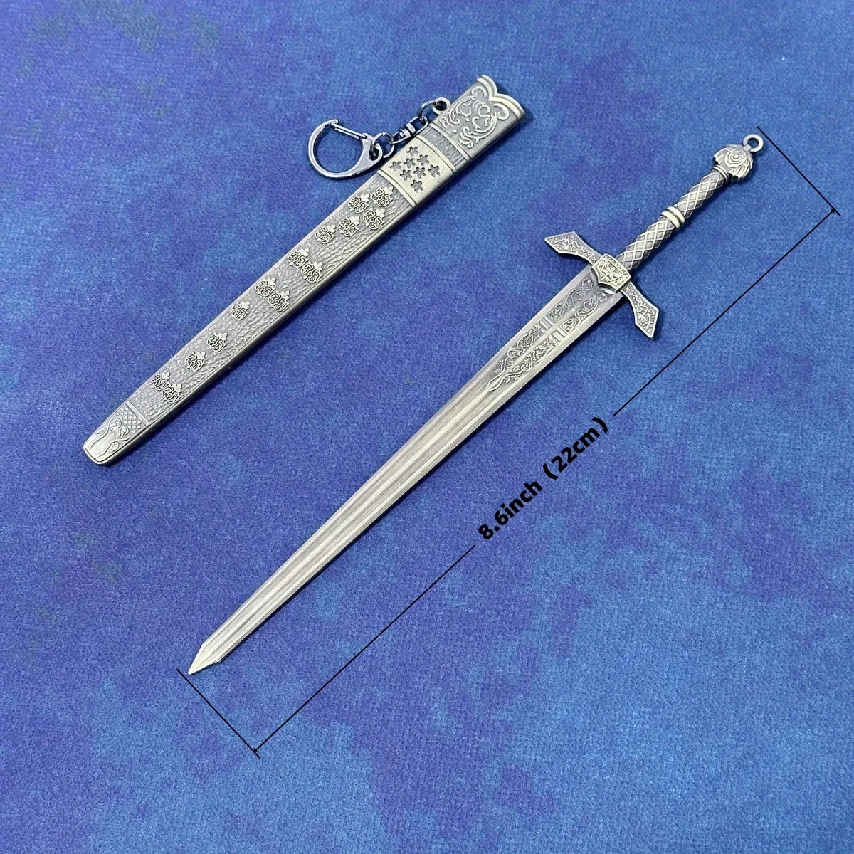 8.6inch Metal Elden Ring Katana Anime Ninja Knife Real Japanese Katana Steel Royal Greatsword Original Samurai Sabre Toy Gift