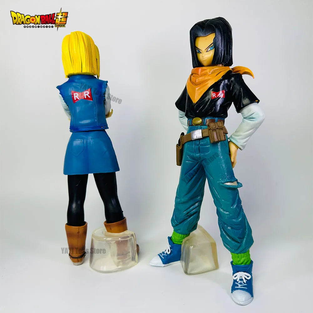 Hot Dragon Ball Z Android 17 18 Anime Figure Android 18 PVC Action Figures Collection Model Toys for Children Christmas Gifts