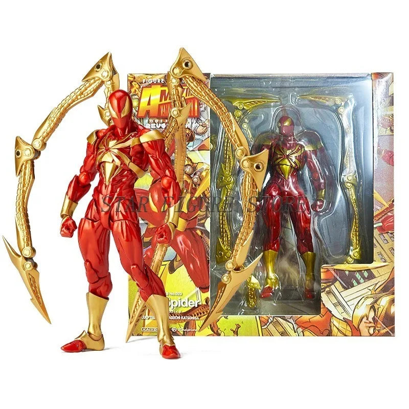 Amazing Yamaguchi Flash Spider-man Action Figure PVC Movable Collectible Toys Revoltech Black Panther Flashpoint Figures Model