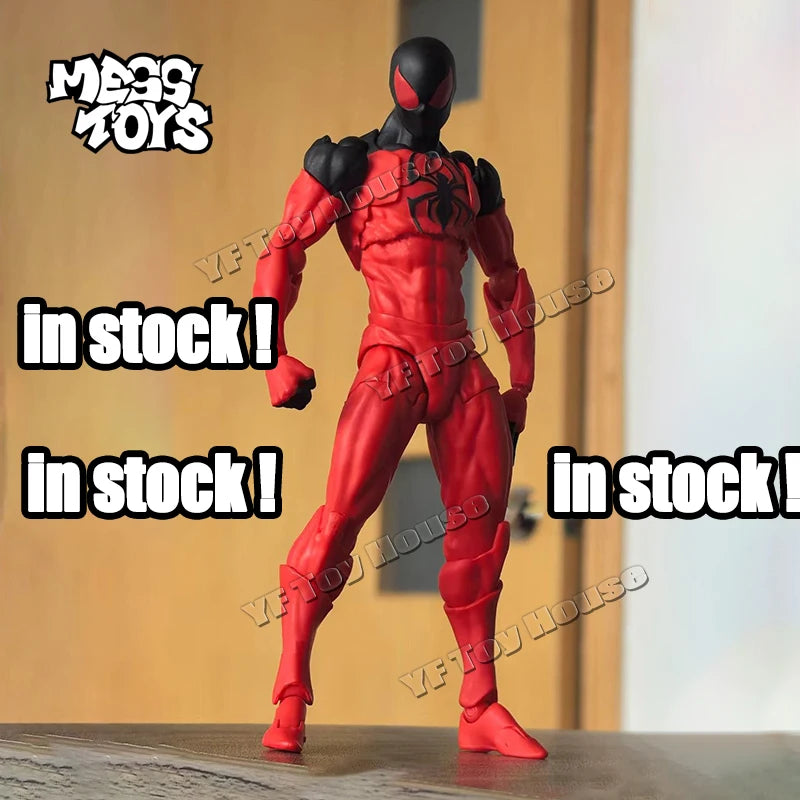 In Stock Mess Toys Black Suit Neighbor Symbiote Spider Figure Scarlet Spider Kaine Parker Red Anime Action Figure Toys Gifts