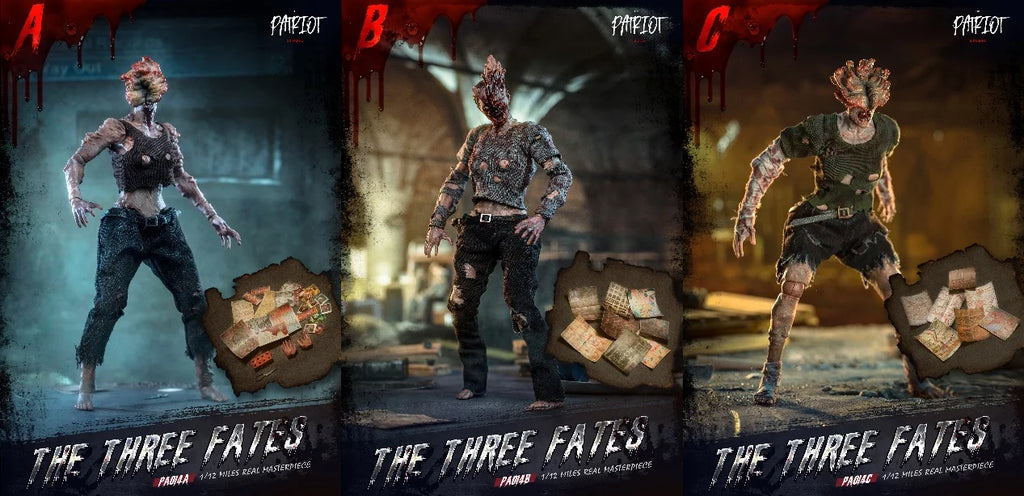 In Stock Patriot Studio The Last of Us Clicker The Three Fates Zombie 1/12 Cloth Gown Action Figures Toy Gift Collection
