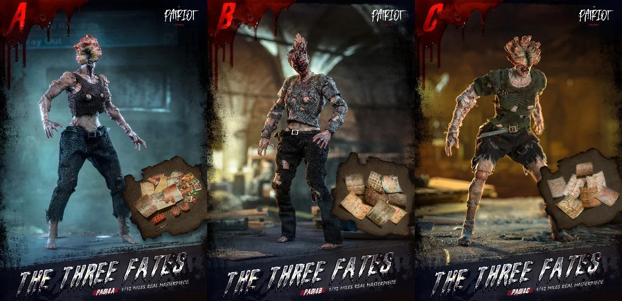 In Stock Patriot Studio The Last of Us Clicker The Three Fates Zombie 1/12 Cloth Gown Action Figures Toy Gift Collection