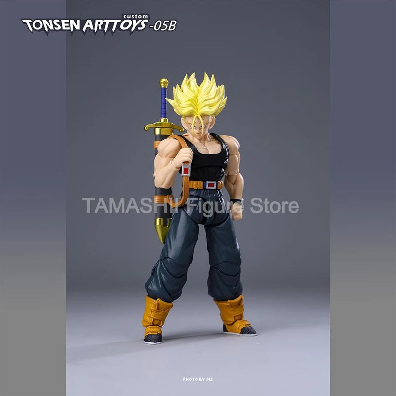 Tonsenarttoys Dragon Ball SHF Trunks Accessories SSJ SSJ2 Custom Model Kit Anime Action Figures Toys Collectibles
