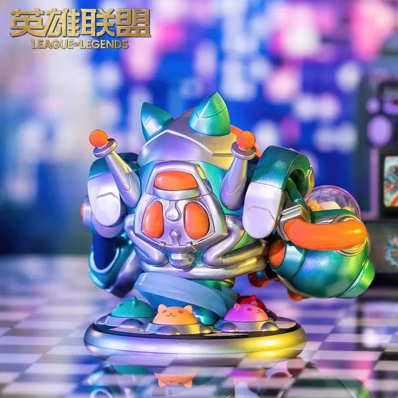 Original League of Legends Animation Game Peripheral Toys Jinx Teemo Poppy Vi Anime Action Model Figures Ornament Collection