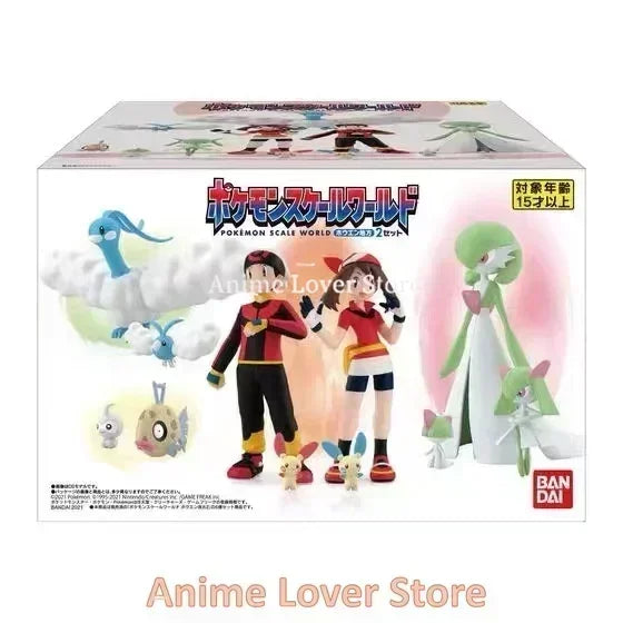 Bandai Original Scale World POKEMON Hoenn Region May Brendan Swablu Altaria Ralts Gardevoir Anime Figures Toys