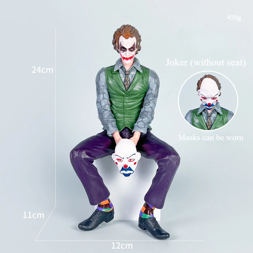 Roof Decoration Joker Heath Ledger Sitting Posture Figures Car Doll Tail And Roof Pendant Model Statue Collectable Toys