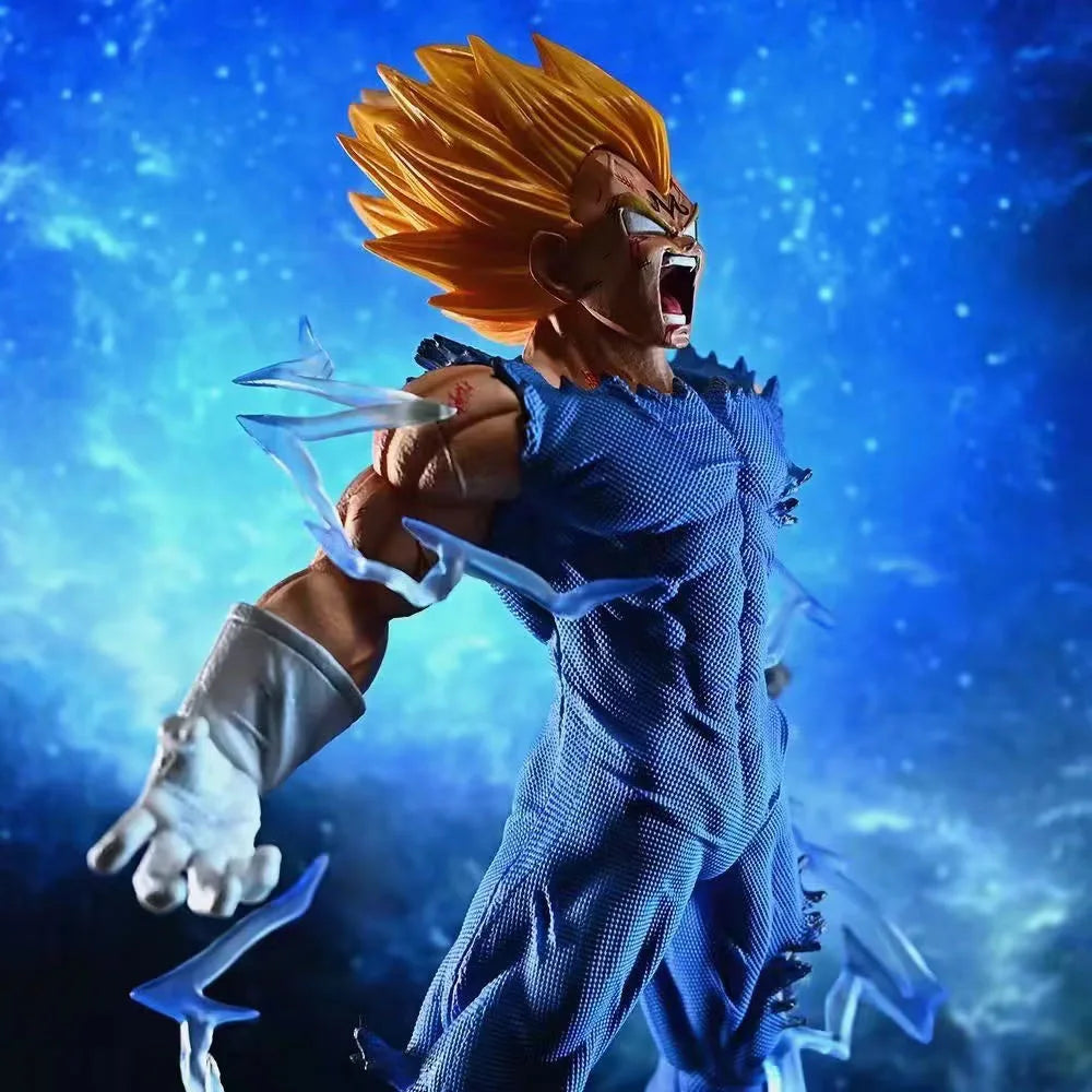 27cm Dragon Ball Z Majin Vegeta Anime Figure Self-destruct Super Saiyan Action Figures Pvc Statue Figurine Model Toys Gift