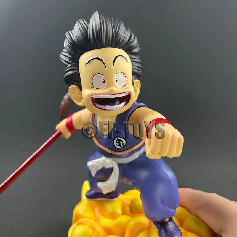 Dragon Ball Z Figure Son Goku With Cloud Anime Figures Super Saiyan Son Goku Gk Statue 14cm Pvc Collection Model Toy Gifts