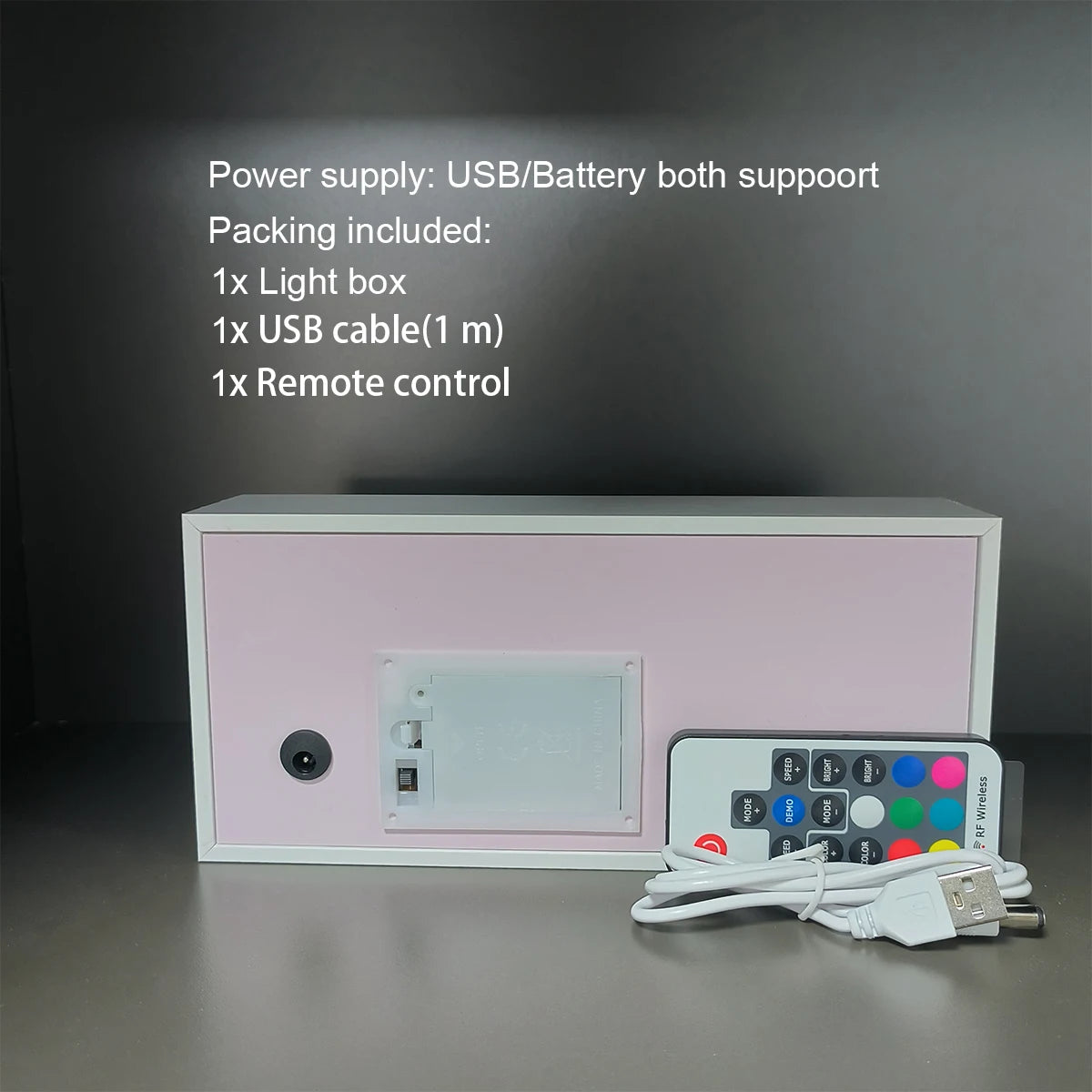 Anime Night Light Color Paper-Cut Light Remote Control Seven Color Change Party Room Cartoon Decoration Night Light