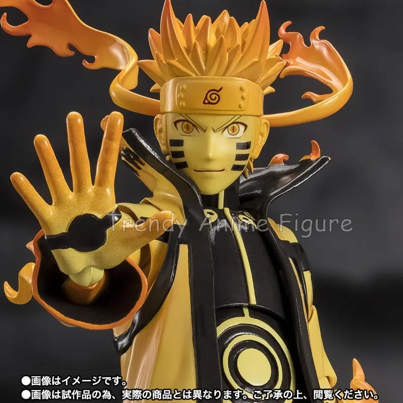 Anime Naruto Figures Shf Uzumaki Naruto Kurama Link Mode Courageous Strength That Binds Action Figure Movable Model Toys Gifts