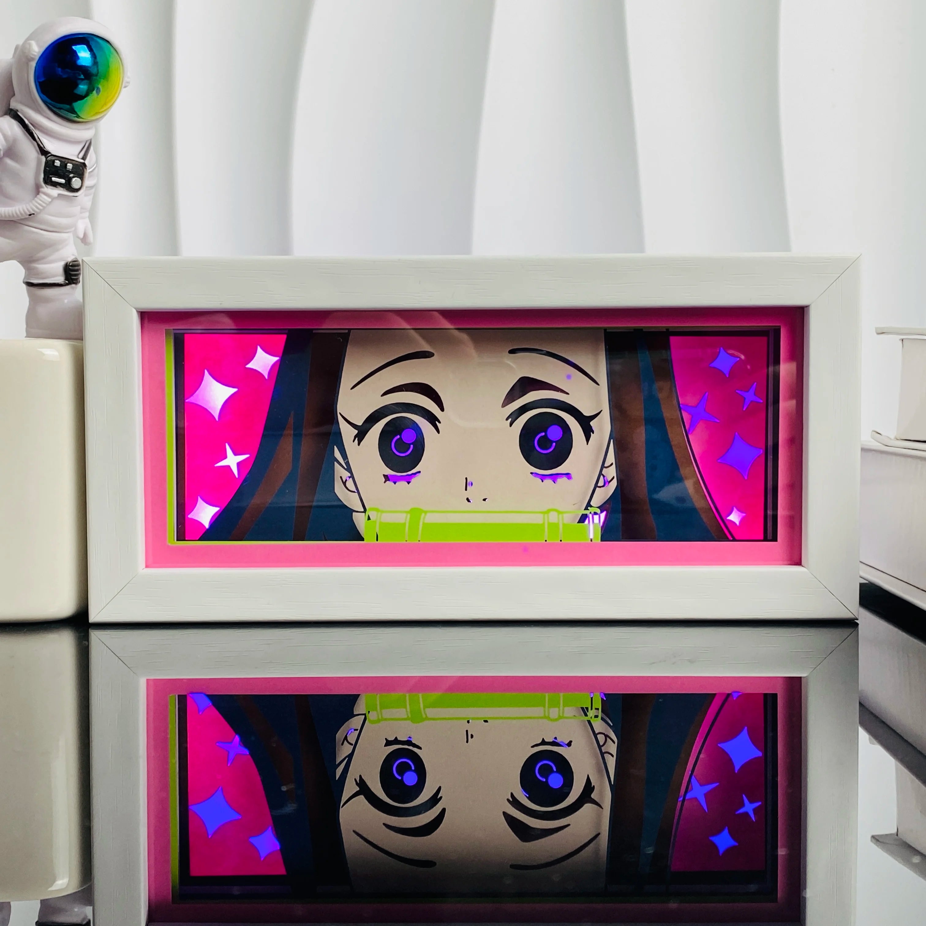 Anime Led Light Lamp For Room Decor Paper Cut Shadow Box Birthday Bedside Remote control Nightlight Manga Light Box Friend Gifts