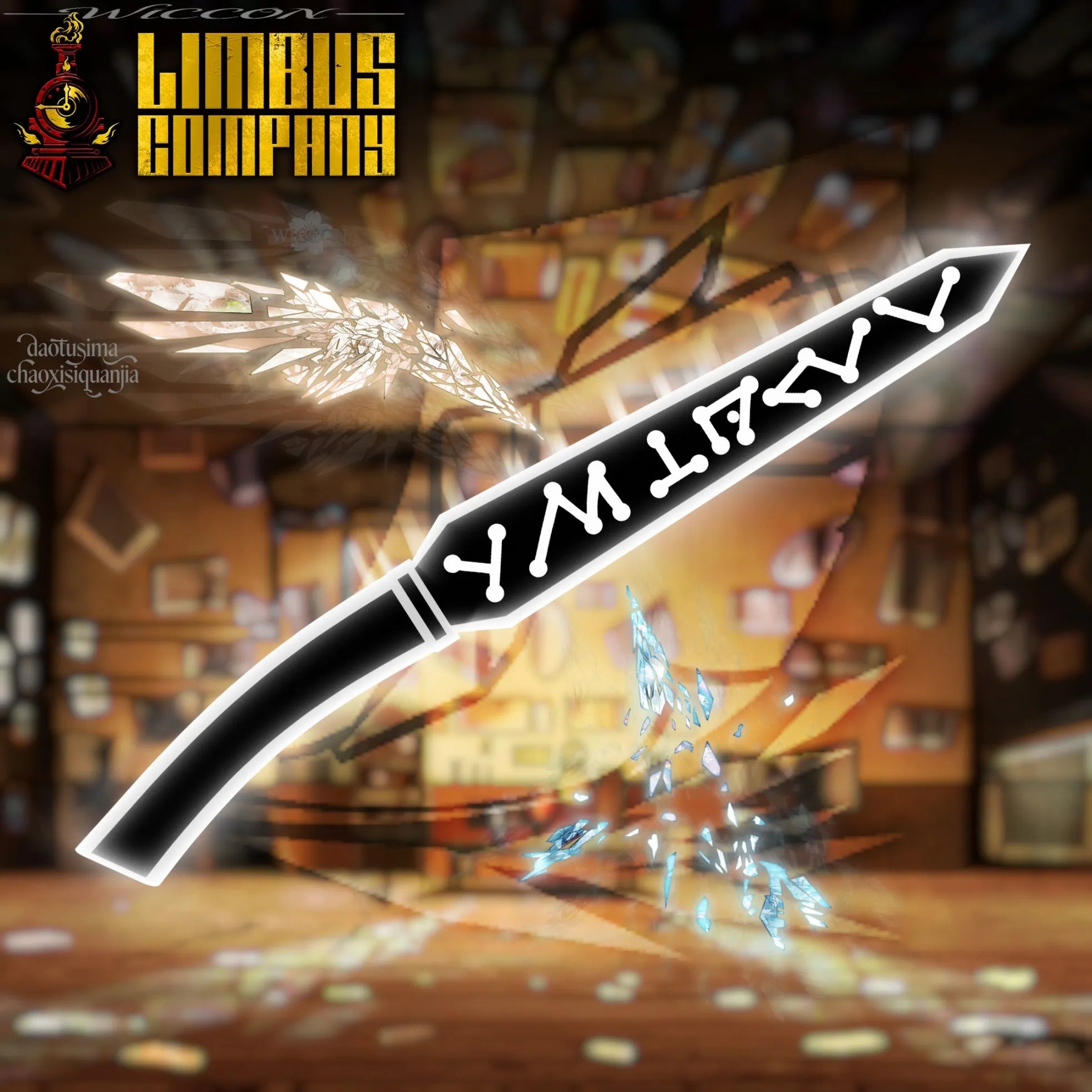Anime Game Limbus Company Cosplay Yi Sang SaingeomDagger Fake Weapooon 3D Polylactic Acid Props Accessories 코스프레 Halloween Party