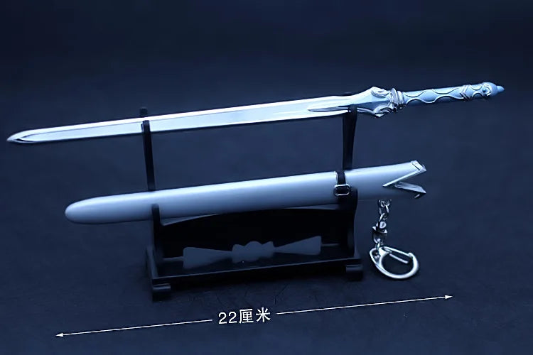 Sword Art Online 22CM Elucidator Anime Kirito Weapon Yuuki Asuna Green Rose Sword Real Steel Katana SAQ Japanese Catanas Toys