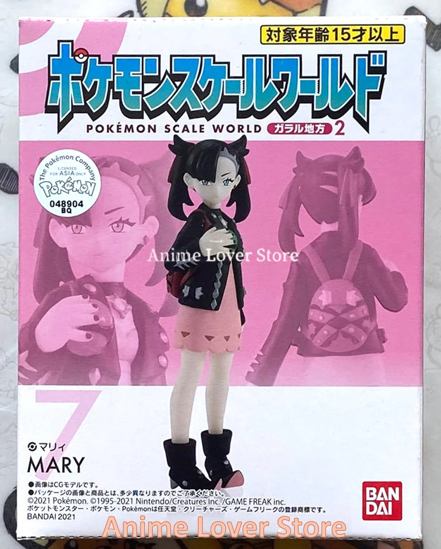 Bandai Original Scale World POKEMON Galar Region Marnie Victor Toxtricity Sirfetch'd Cramorant Anime Figures Toys for Kids Gift