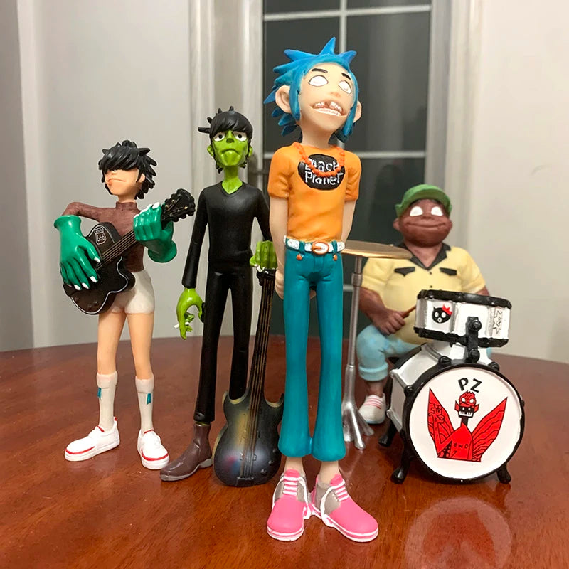 UK Virtual Gorillaz Band Action Figure HIP HOP Rock Band Member Resin Collection 2D Noodle Murdoc Russel Figures Model Toy Gifts