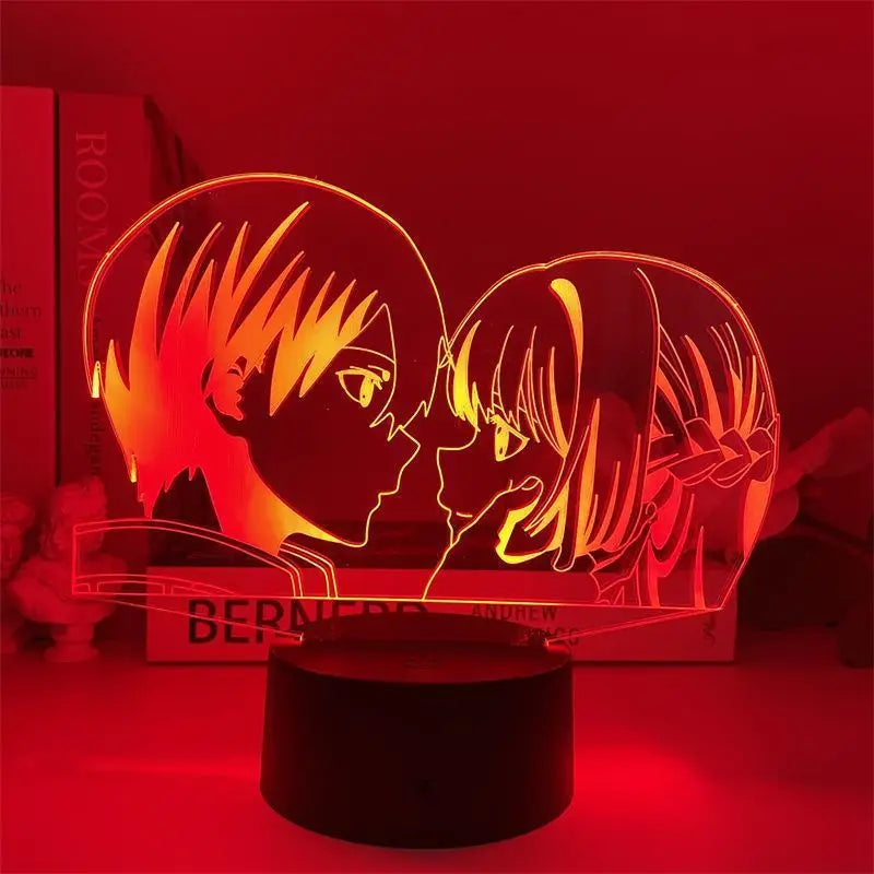 Sword Art Online Anime 3D LED Nightlight Asuna Asuna Kirito Shino Cartoon Night Lights Room Decoration Birthday Gift