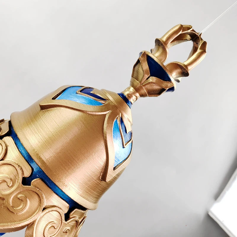 Genshin Impact Scaramouche Wanderer Cosplay Weapon Tulaytullah’s Remembrance 5-Star Catalyst The Bell Prop PLA Anemo Accessory